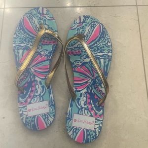 Lilly Pulitzer by target flip flops size 8